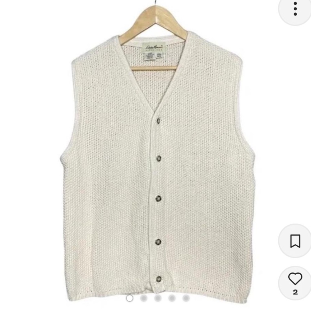 Vintage made in USA Eddie Bauer 100% cotton knit vest